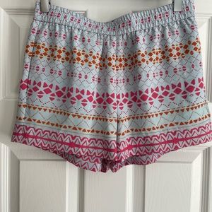 BCBG Shorts. XS Blue, Pink, and Orange. Worn 1 time - like new!